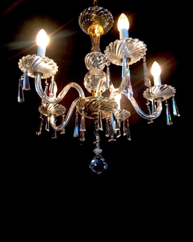 Lampadario italamp con bollino ditta Murano originale 1980 - immagine 2
