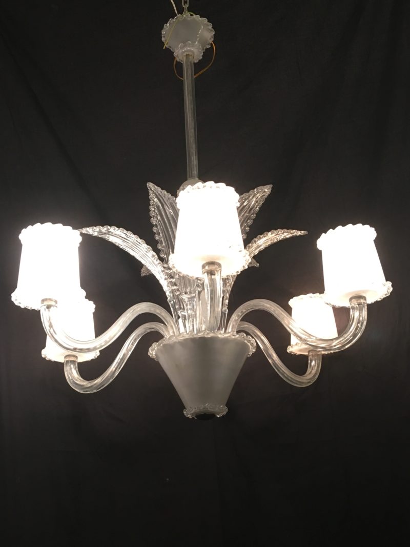 Lampadario Seguso  sabbiato 1940