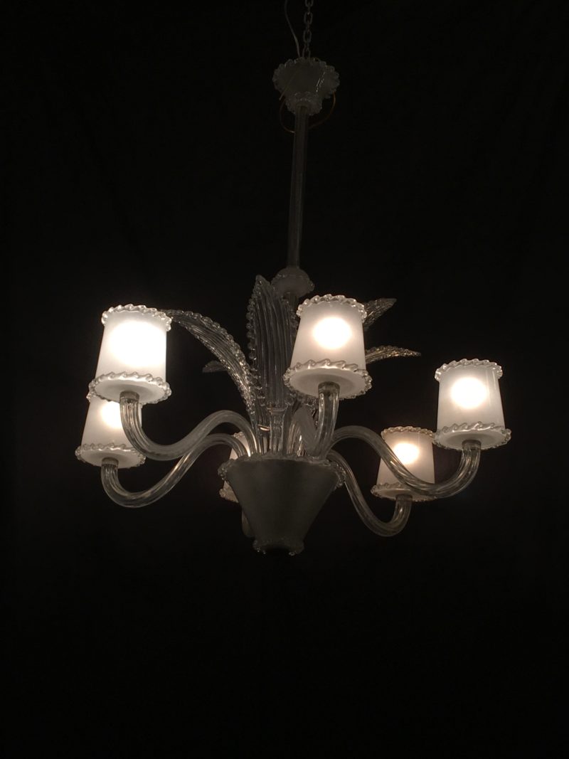 Lampadario Seguso  sabbiato 1940 - immagine 3