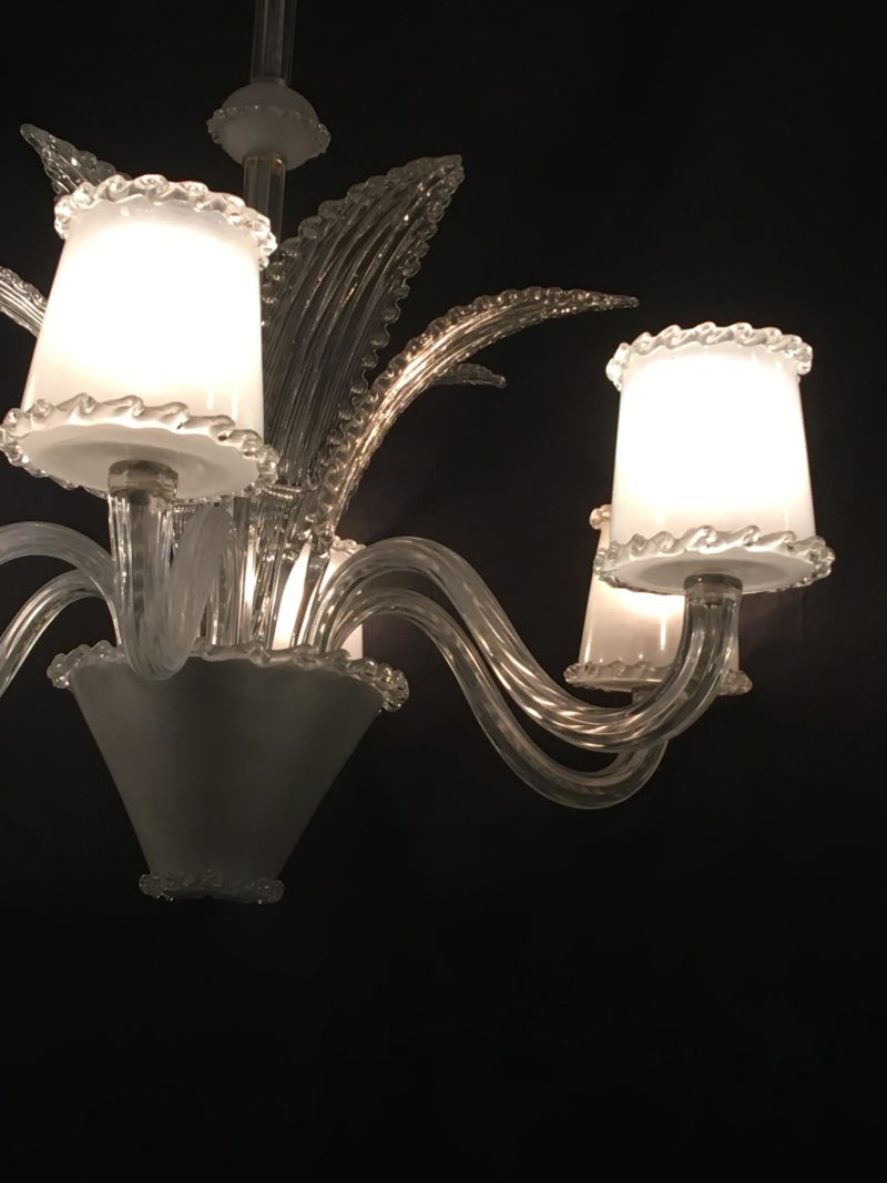 Lampadario Seguso  sabbiato 1940 - immagine 4
