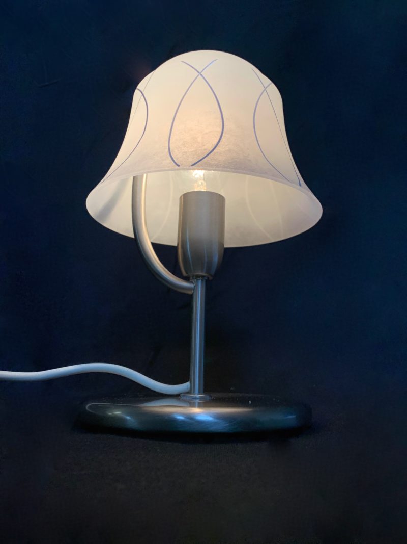 Lampade da tavolo anni 1980 in ferro e vetro di Murano - immagine 5