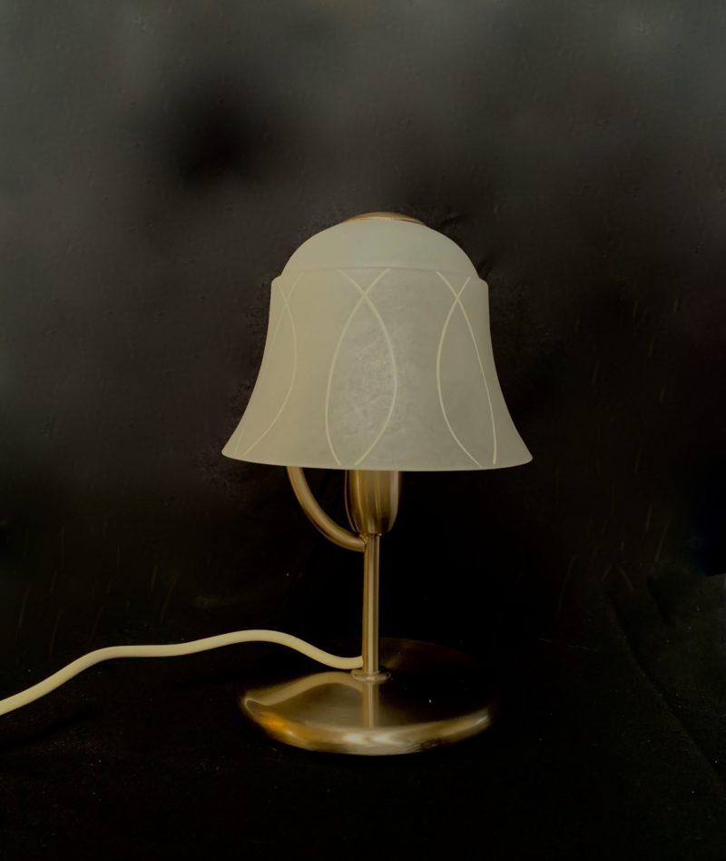 Lampade da tavolo anni 1980 in ferro e vetro di Murano - immagine 6