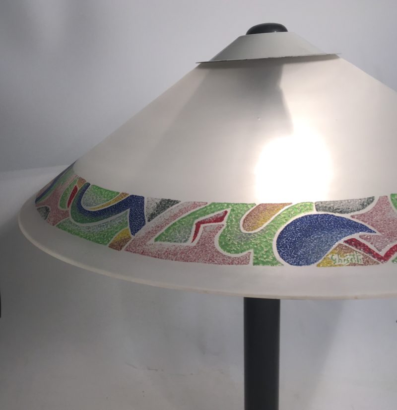 Lampada da tavolo anni 1980 in vetro Murano Ghisetti - immagine 4