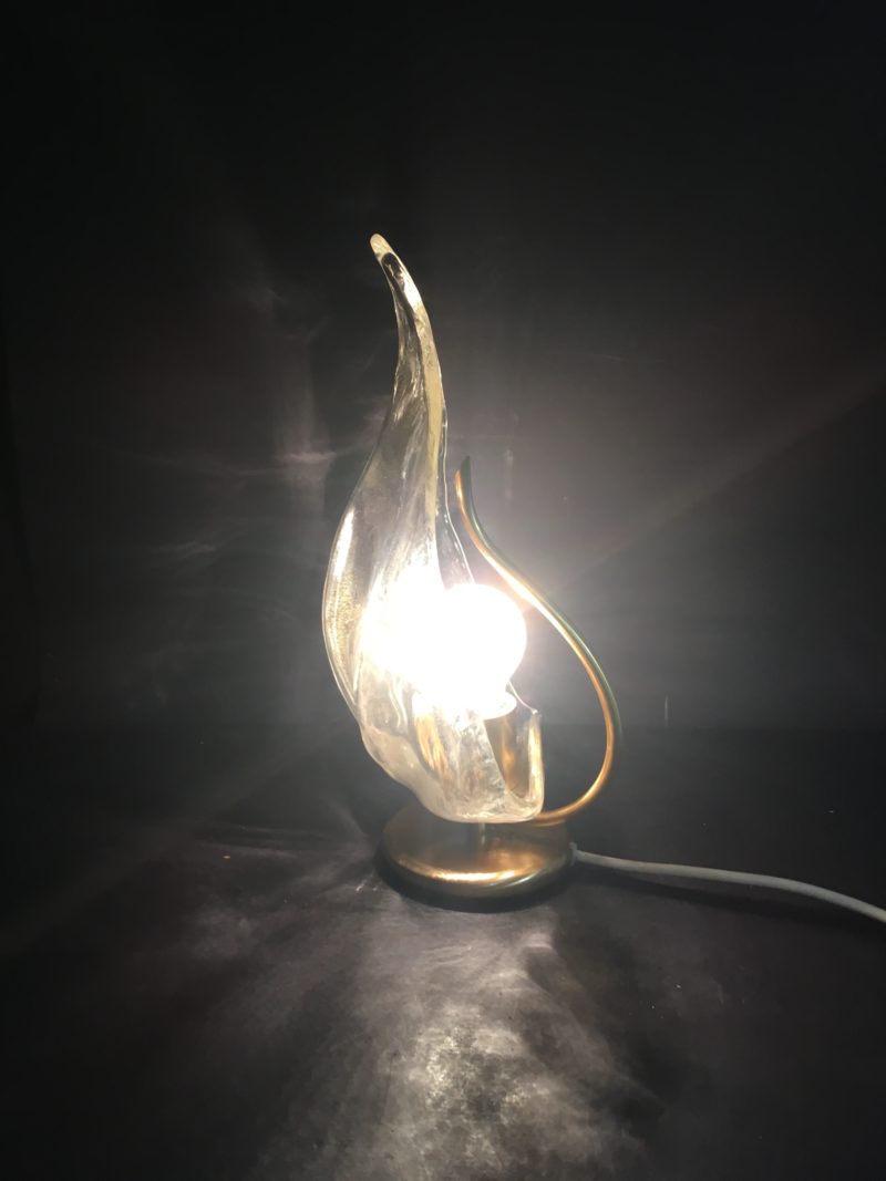 Lampada da tavolo anni 1980 in vetro Murano La Murrina. - immagine 2
