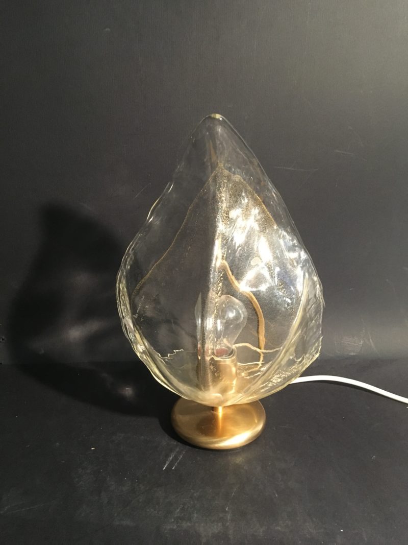 Lampada da tavolo anni 1980 in vetro Murano La Murrina.