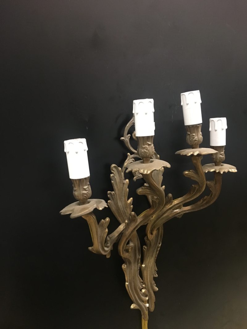 Applique italiane 1940 in bronzo, 6 applique - immagine 3
