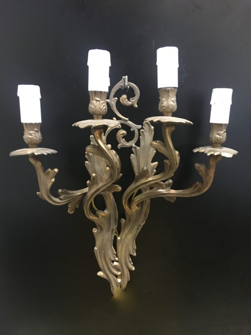 Applique italiane 1940 in bronzo, 6 applique