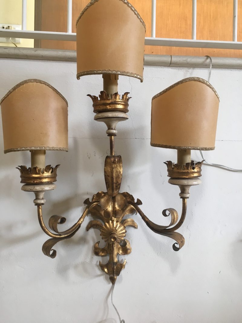 Applique italiane 1950 inferro e legno - immagine 7
