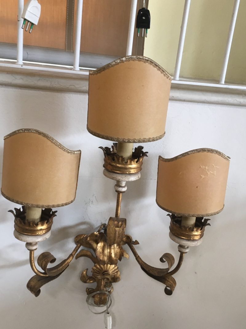 Applique italiane 1950 inferro e legno - immagine 3