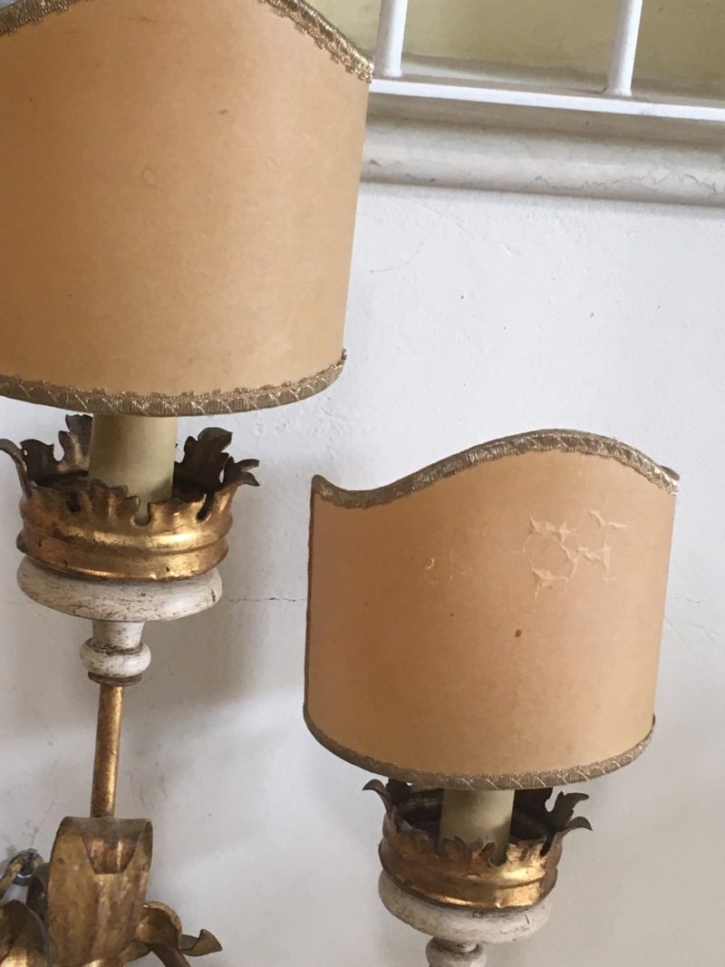 Applique italiane 1950 inferro e legno - immagine 2
