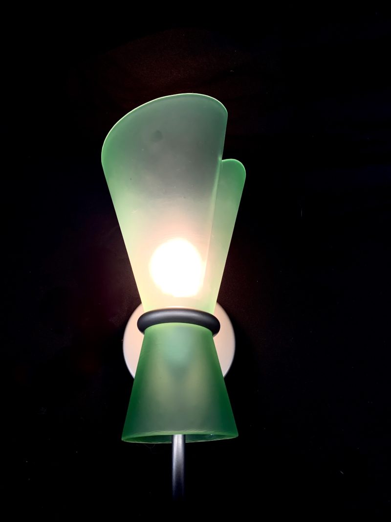 Coppia applique Murano vetro soffiato su piastra - immagine 4