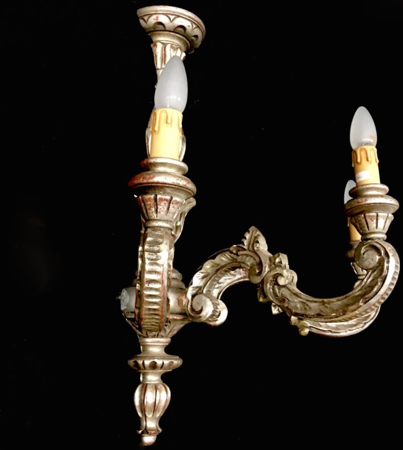 Applique italiane 1950 in legno coppia - immagine 2