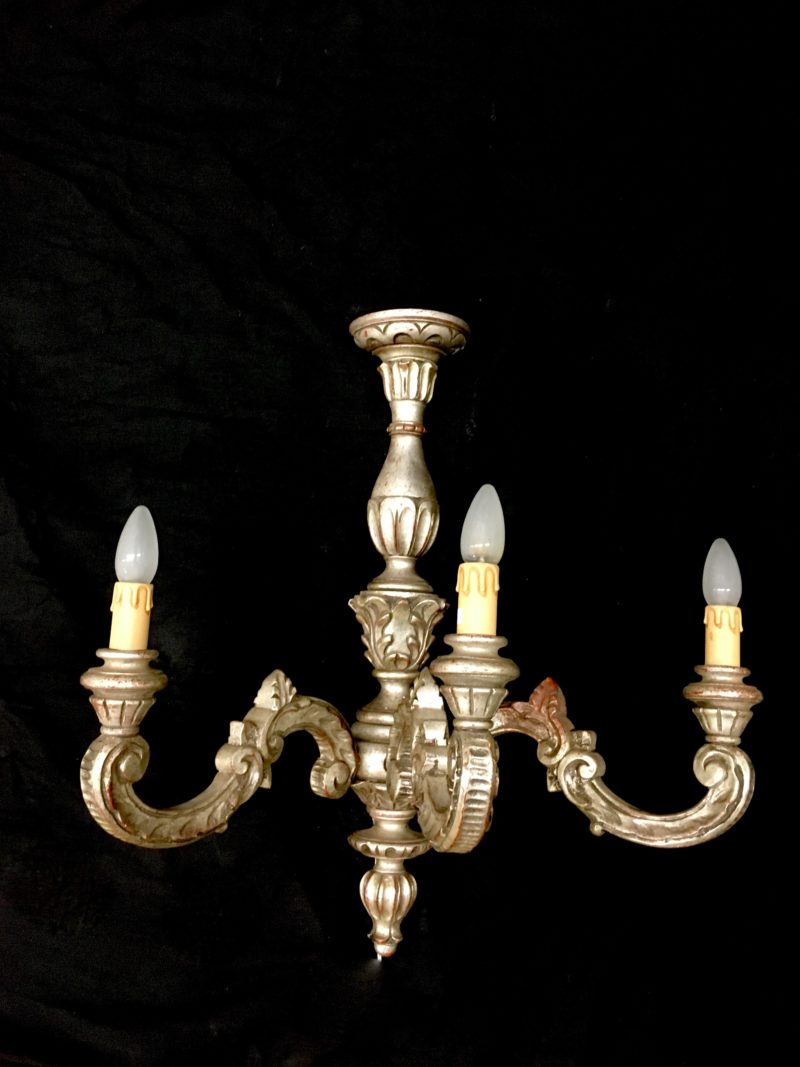 Applique italiane 1950 in legno coppia