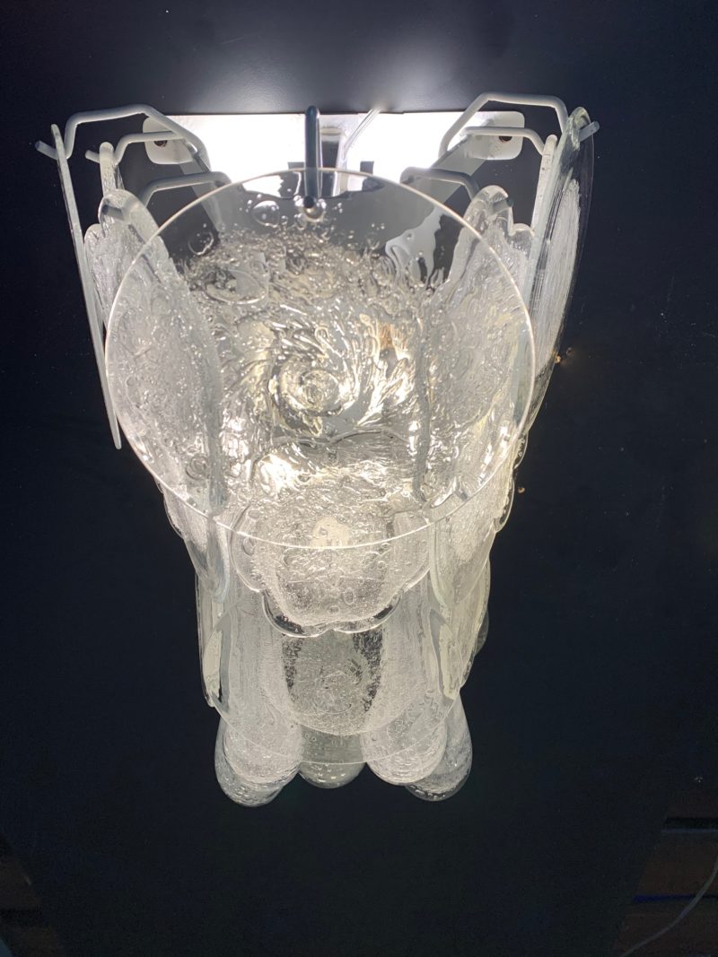 Coppia applique Murano attribuito a Venini con gocce - immagine 3