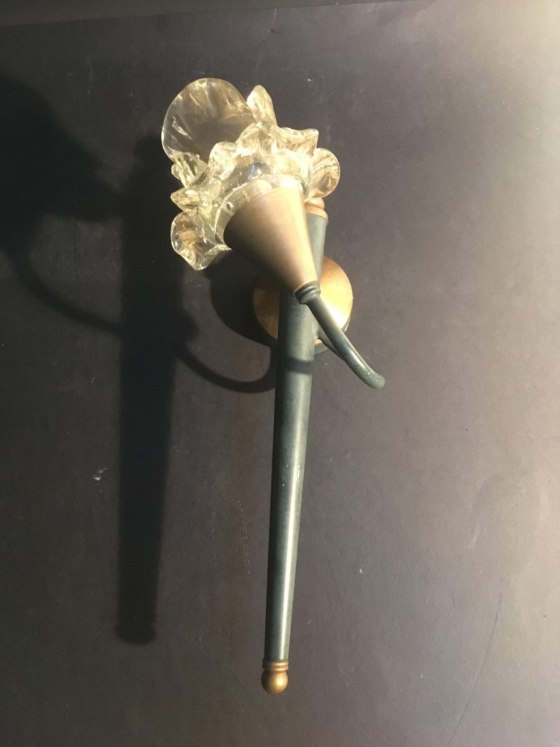 Applique singola ditta Banci  anni 1970 vetro di Murano con oro - immagine 5