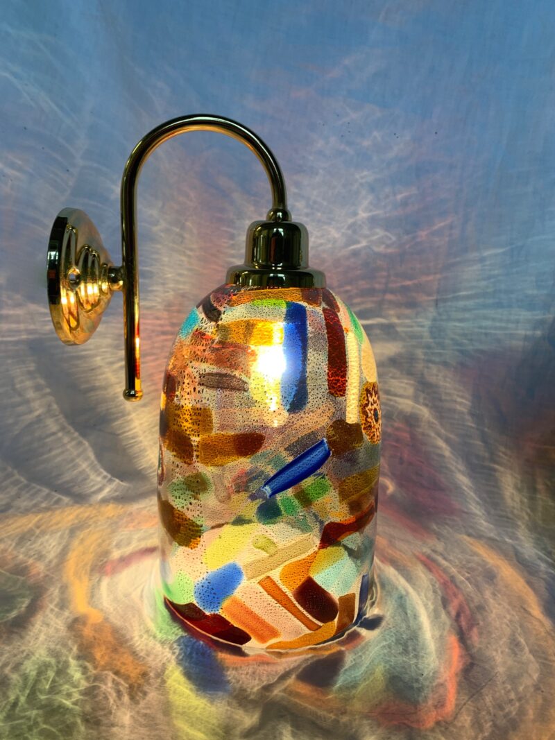 Singola applique lampada da parete  di Murano anni 1970 - immagine 8