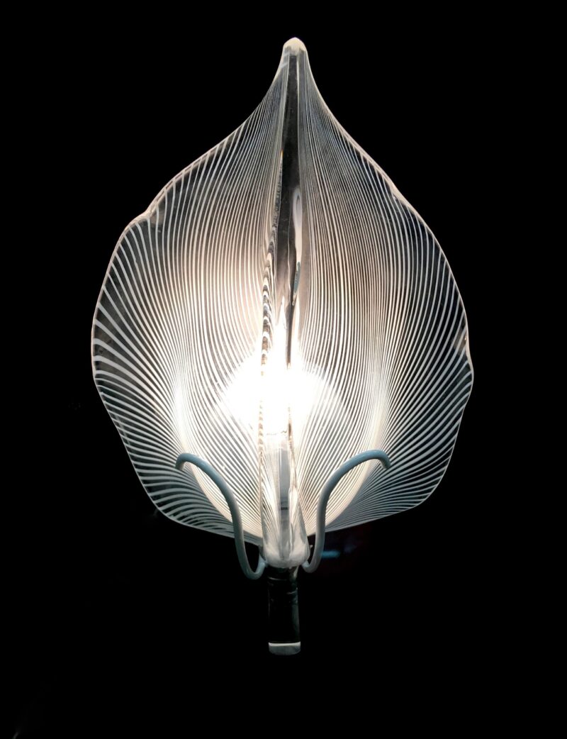 Coppia Applique Con Foglia Di Murano f3 international - immagine 4