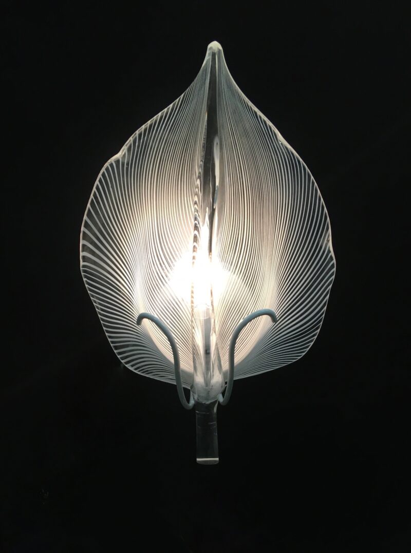 Coppia Applique Con Foglia Di Murano f3 international - immagine 7
