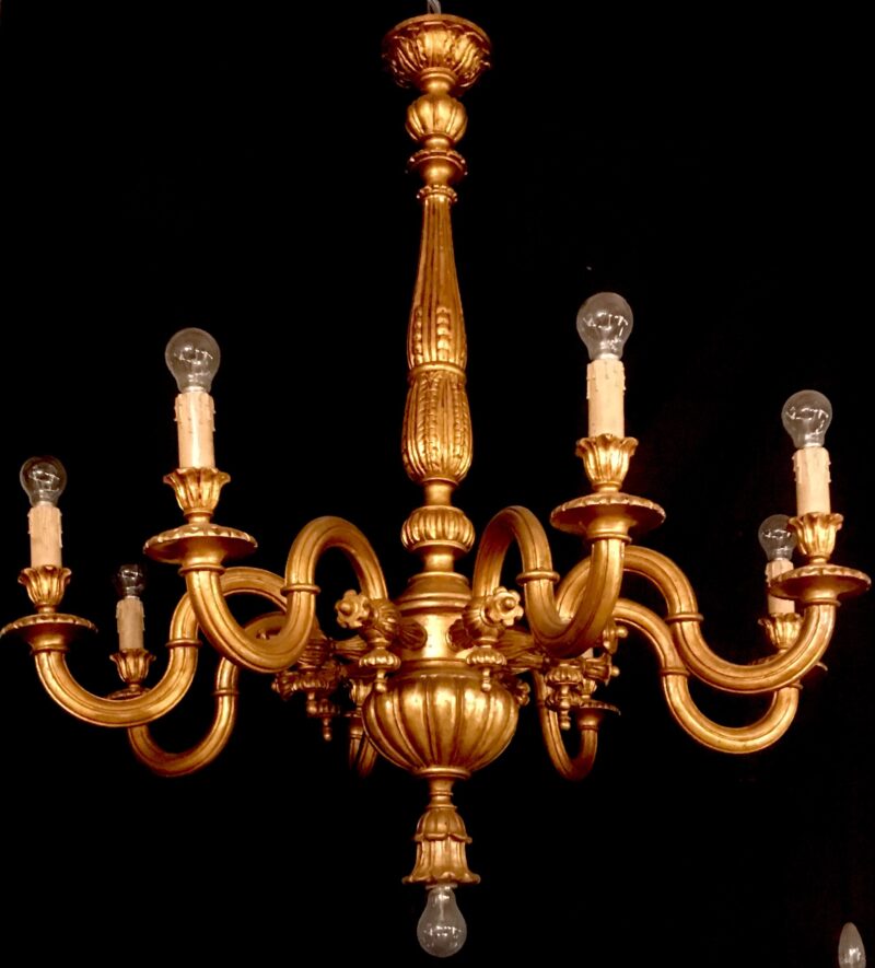 Lampadario in legno anni 1940 - immagine 6