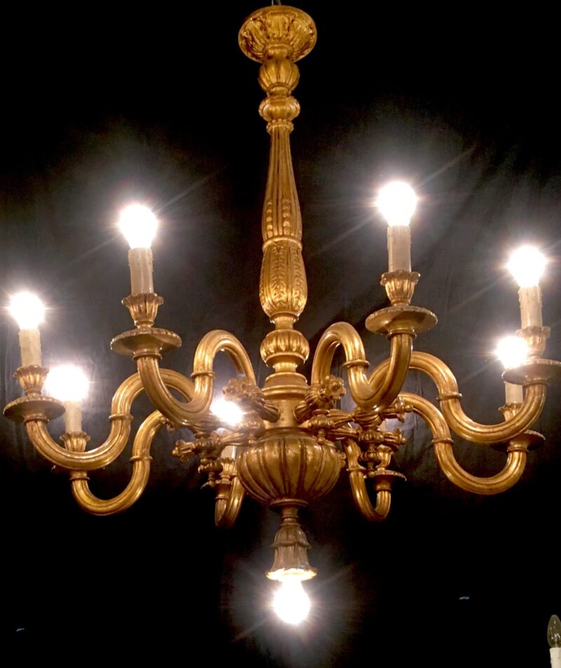Lampadario in legno anni 1940 - immagine 5