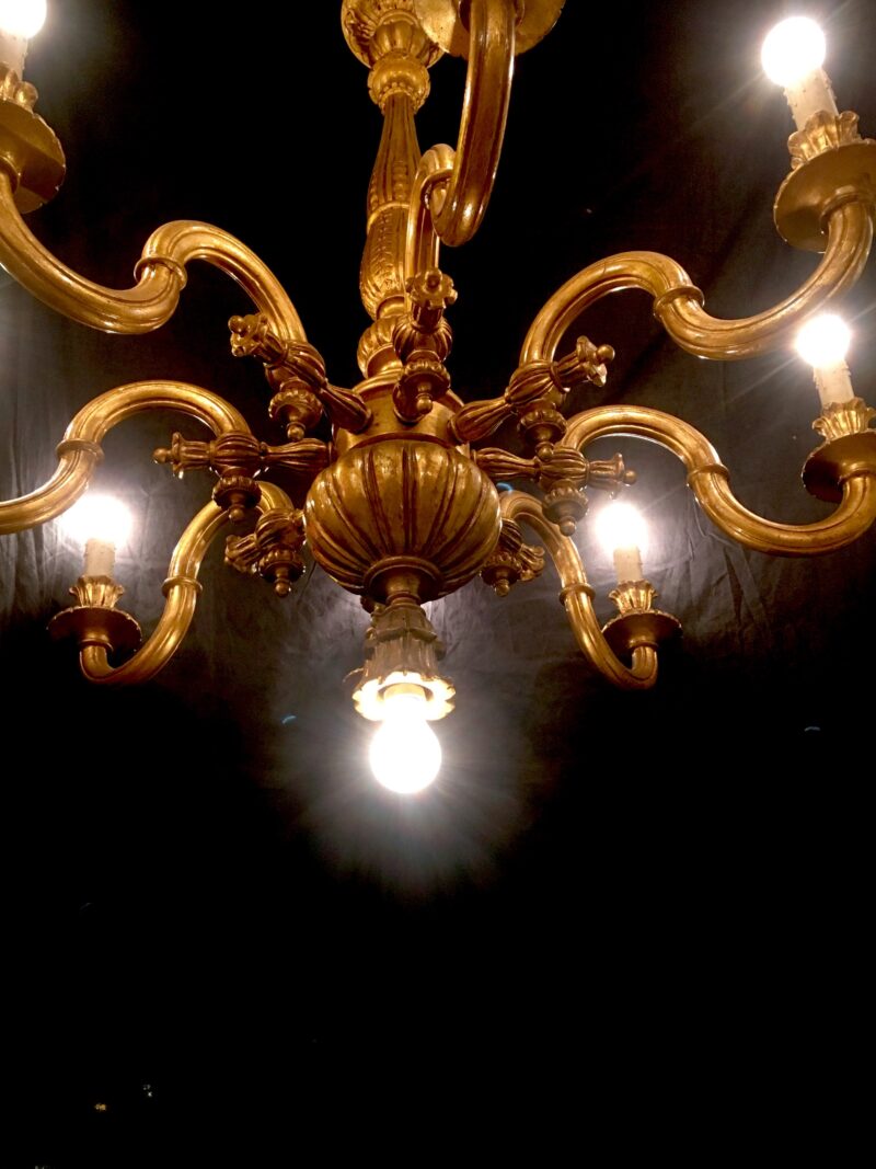 Lampadario in legno anni 1940 - immagine 4