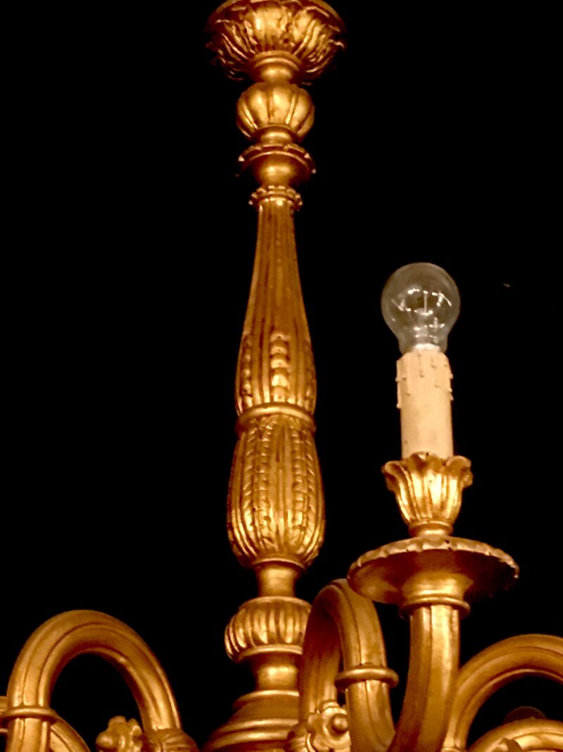 Lampadario in legno anni 1940 - immagine 3