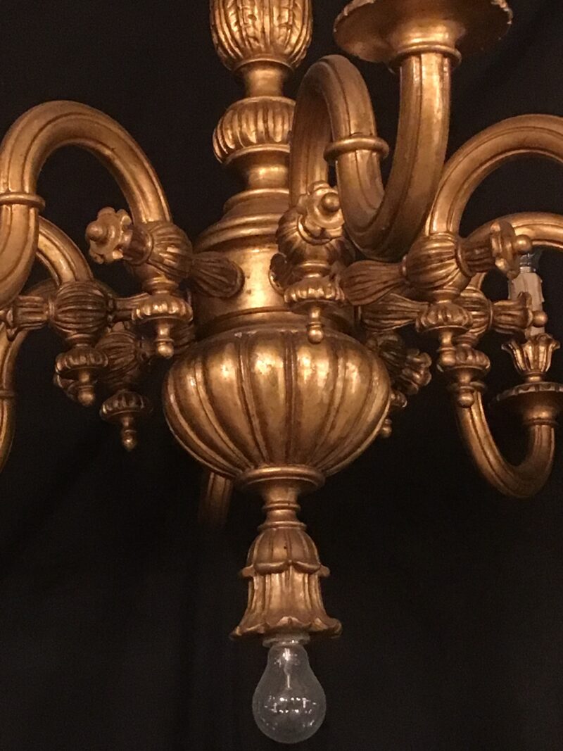 Lampadario in legno anni 1940 - immagine 2