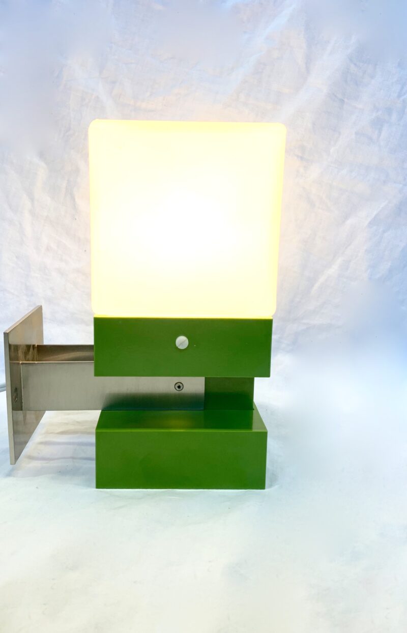 Coppia applique vetro soffiato vintage 1970 marca --- LUCI-- lampade originali - immagine 6