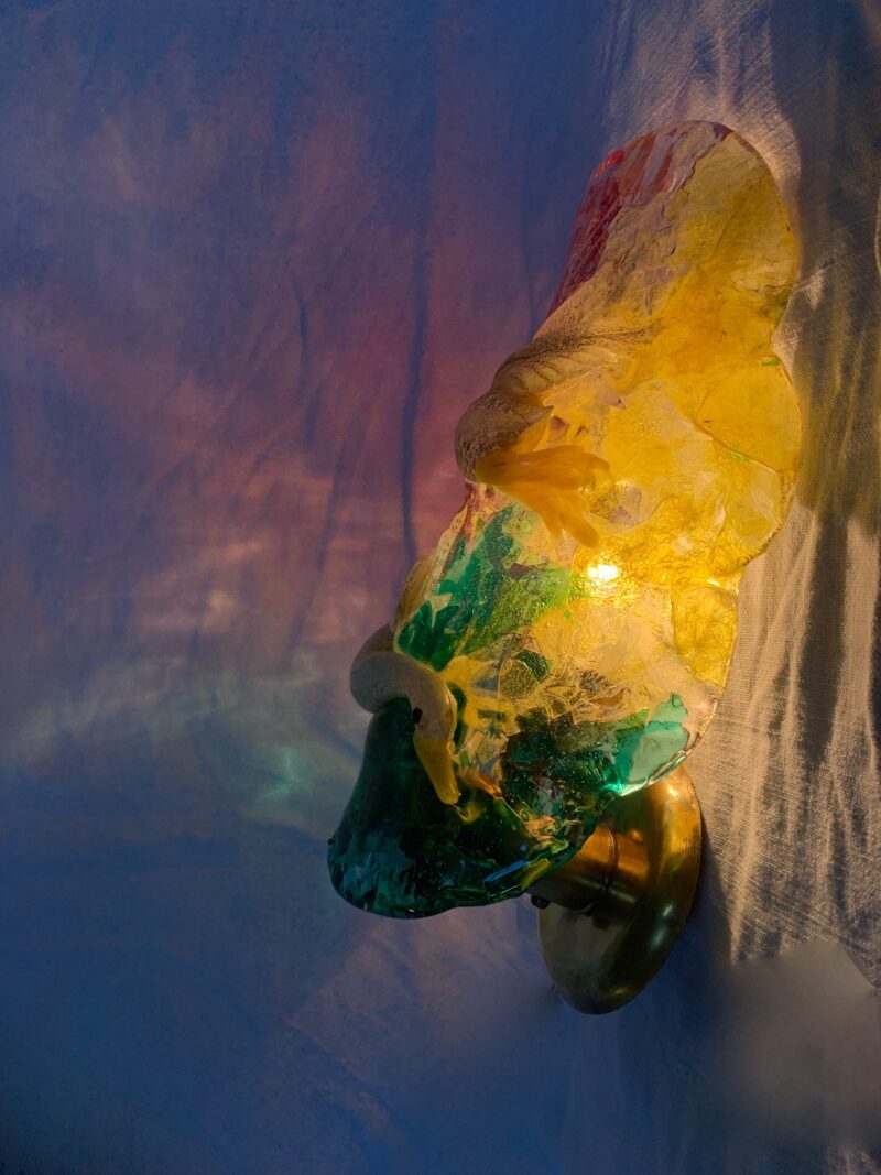Murano Wall Light, 1950 , applique singola Gino Cenedese, lampada da muro rarità - immagine 4