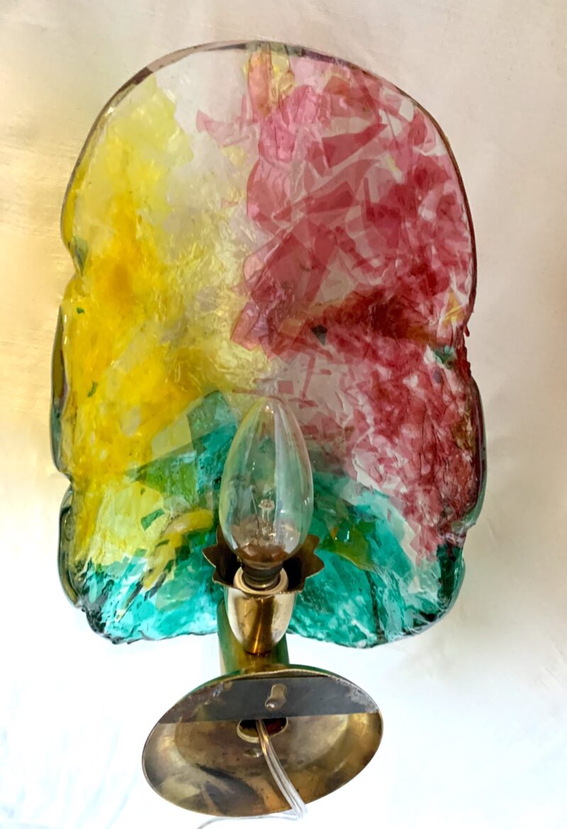 Murano Wall Light, 1950 , applique singola Gino Cenedese, lampada da muro rarità - immagine 10