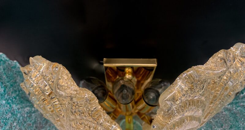 Coppia applique di Murano attribuita Barovier e Toso 1980 lampada da parete - immagine 8