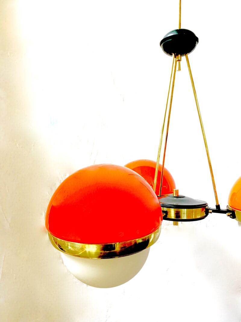 Lampadario attribuito a stilnovo anni 1950 vintage restaurato - immagine 6