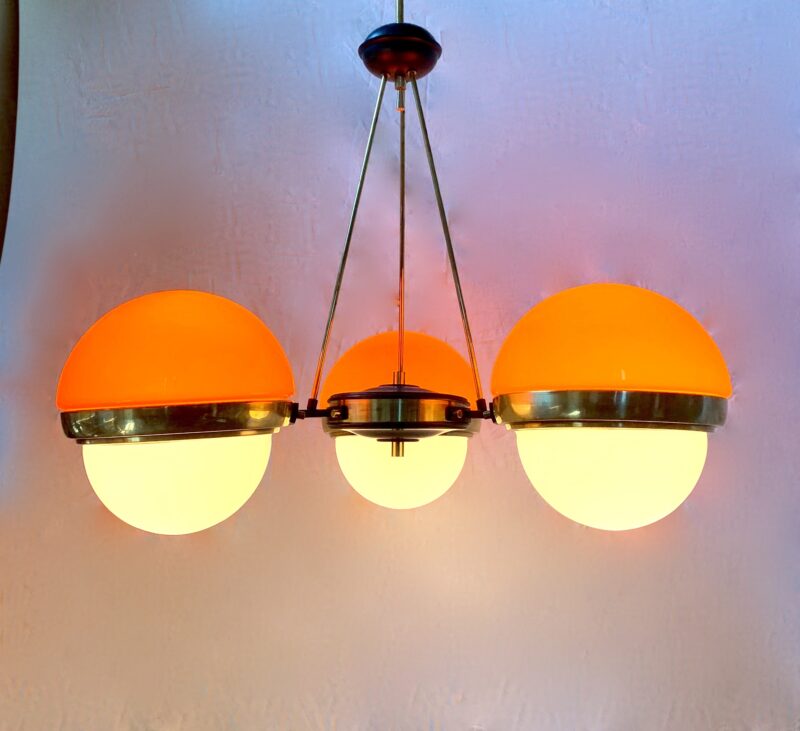 Lampadario attribuito a stilnovo anni 1950 vintage restaurato - immagine 8
