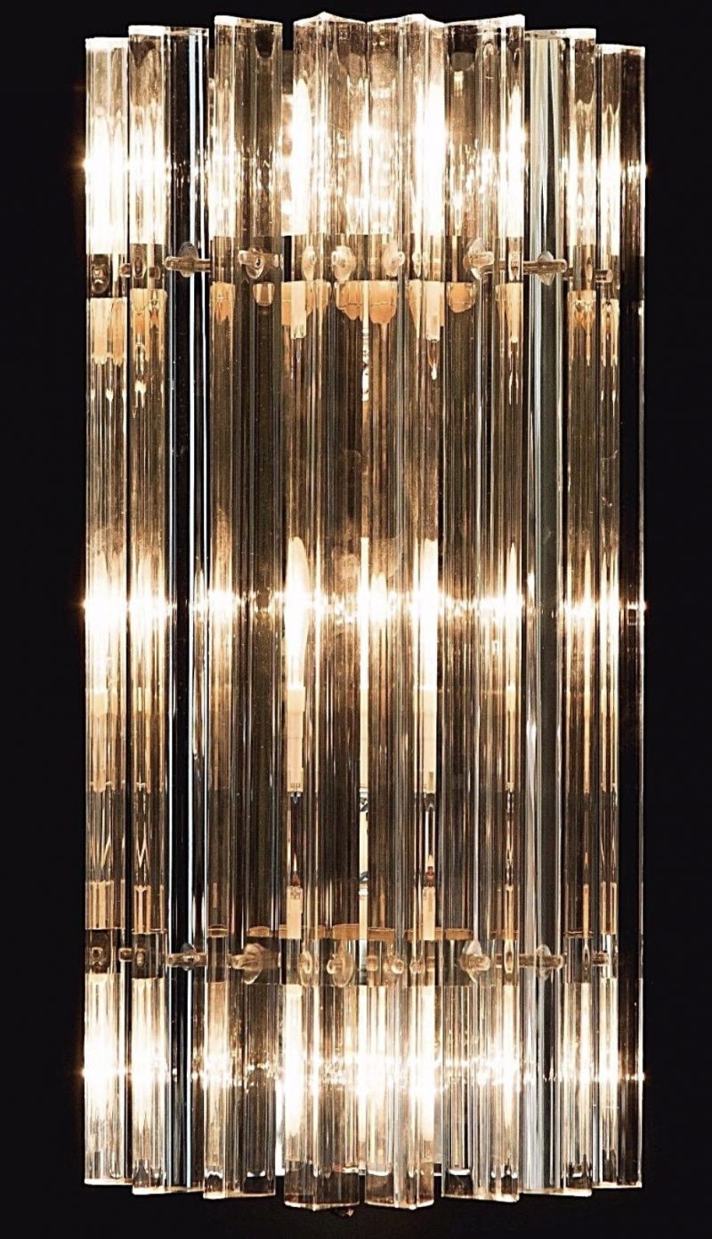 COPPIA applique a stecche di Murano produzione attuale fatta a mano 50 cm- NOSTRA PRODUZIONE- - immagine 3