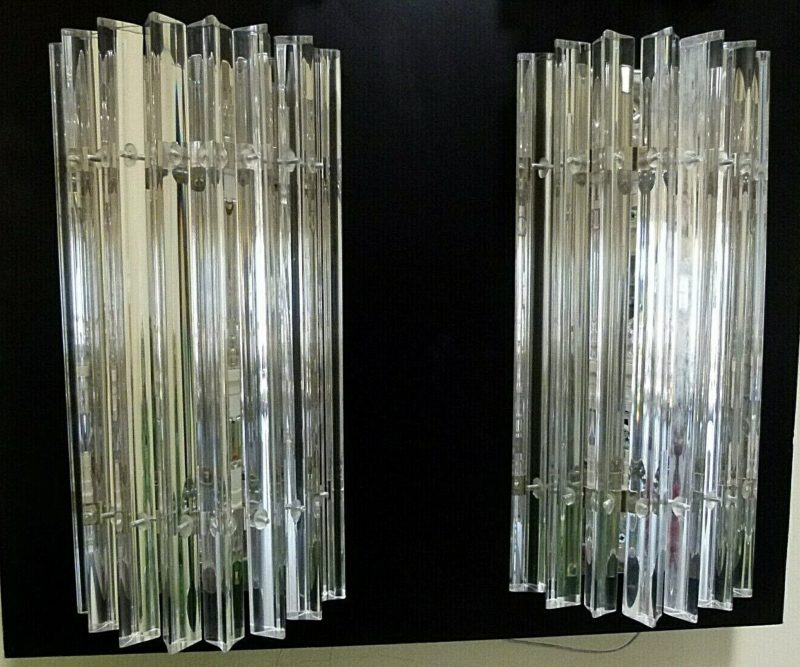 COPPIA applique a stecche di Murano produzione attuale fatta a mano 50 cm- NOSTRA PRODUZIONE- - immagine 2