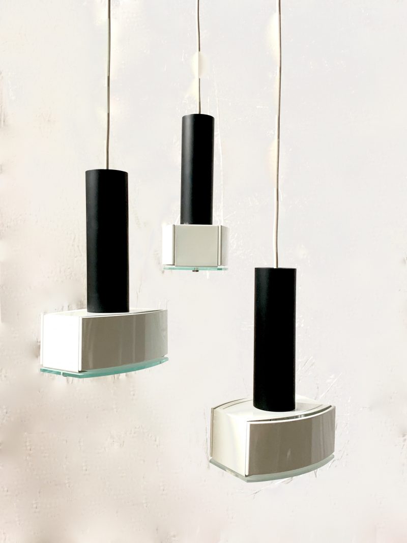 Lampadario ditta Luci vintage 1970 sospensione - immagine 9