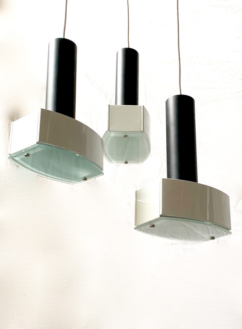 Lampadario ditta Luci vintage 1970 sospensione - immagine 8