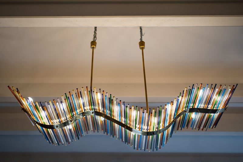 Lampadario vetro di murano tappeto colorato - immagine 6