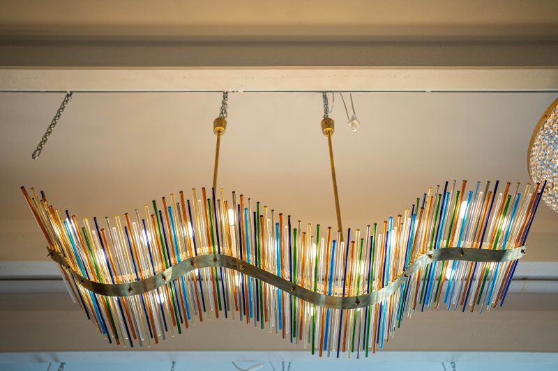 Lampadario vetro di murano tappeto colorato - immagine 3