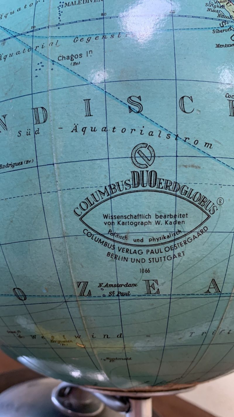lampada da tavolo vintage mappamondo Columbus duo erdglobus - immagine 2