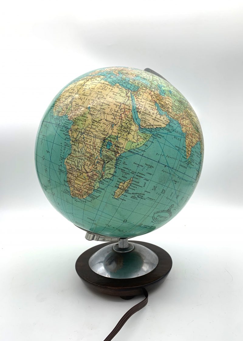 lampada da tavolo vintage mappamondo Columbus duo erdglobus