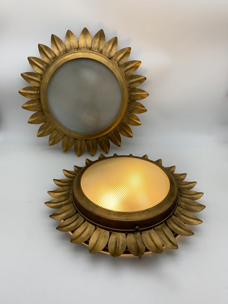 Coppia soli applique vintage anni 1950 made in Italy Lampade da parete
