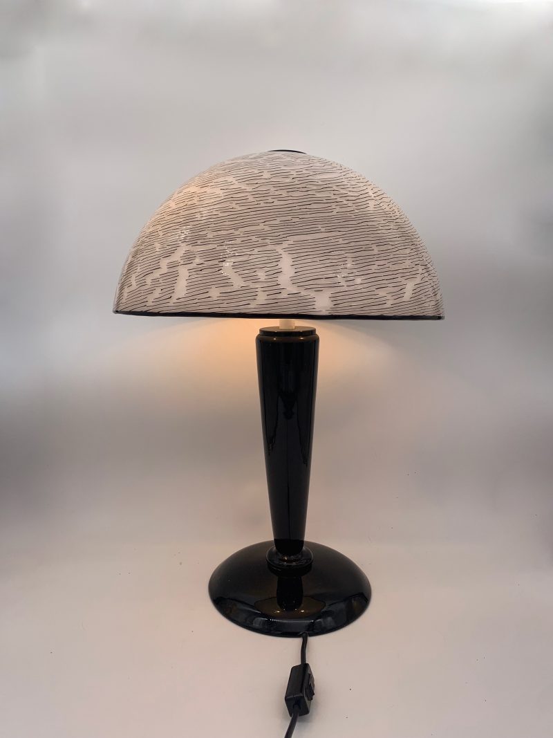 lampada da tavolo effetre international lavorazione a mano in vetro di Murano