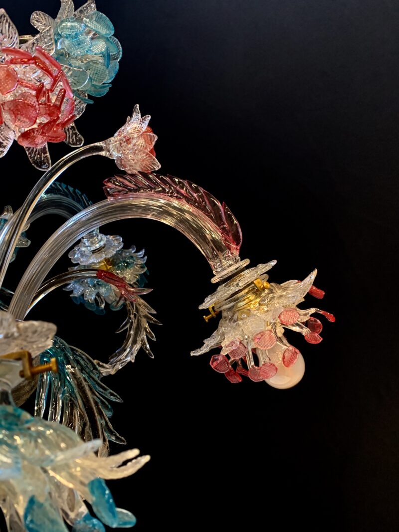 Lampadario Galliano Ferro 1950 MURANO vintage pendente - immagine 5