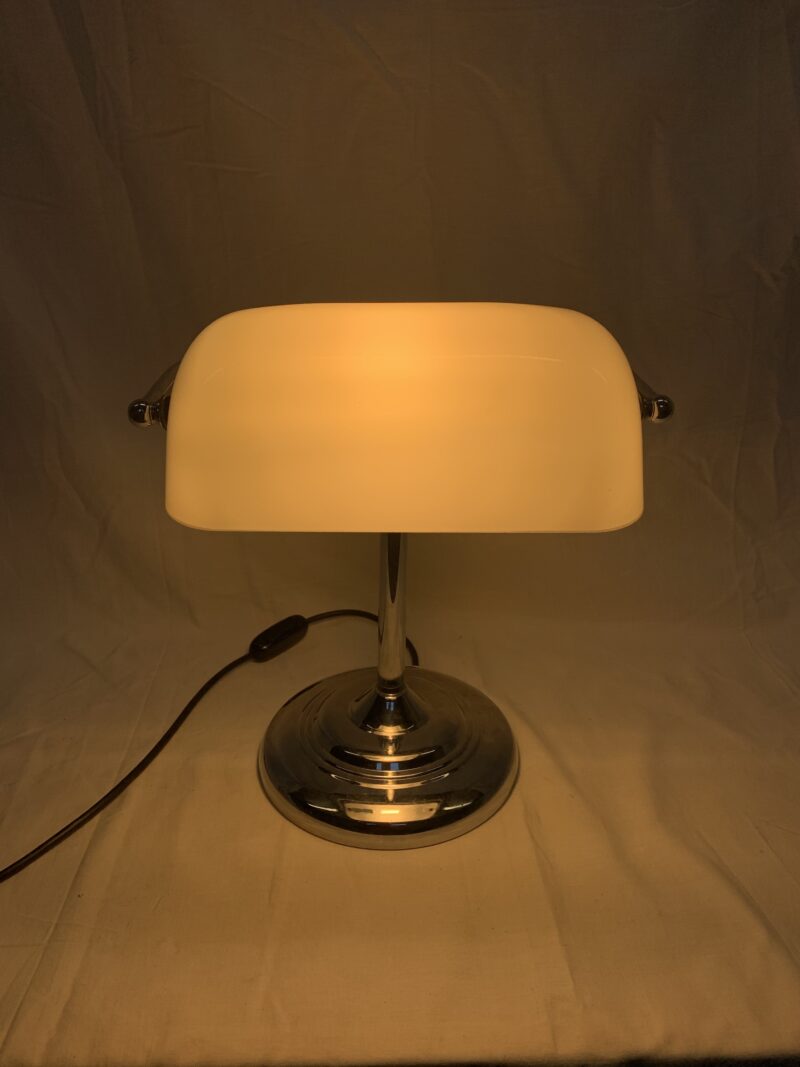 Lampada da tavolo singol vintage made in italy da scrivania con vetro movibile. - immagine 3