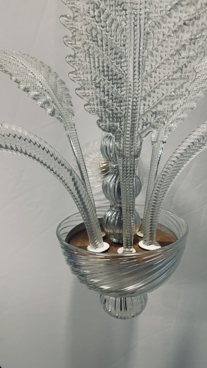 Lampadario in vetro di Murano vintage ditta Seguso - immagine 4