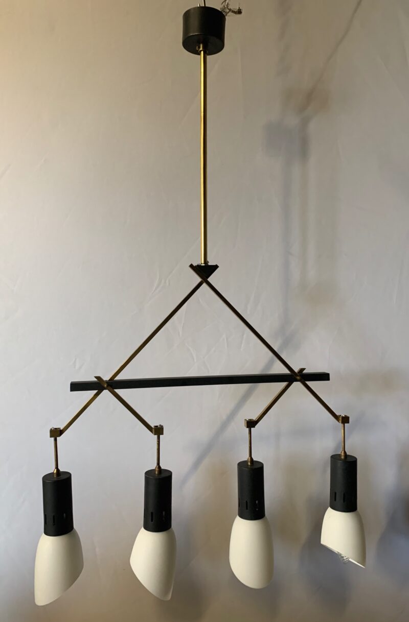 Lampadario in vetro di Murano vintage ditta Seguso - immagine 3