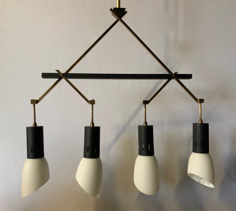 Lampadario in vetro di Murano vintage ditta Seguso - immagine 4
