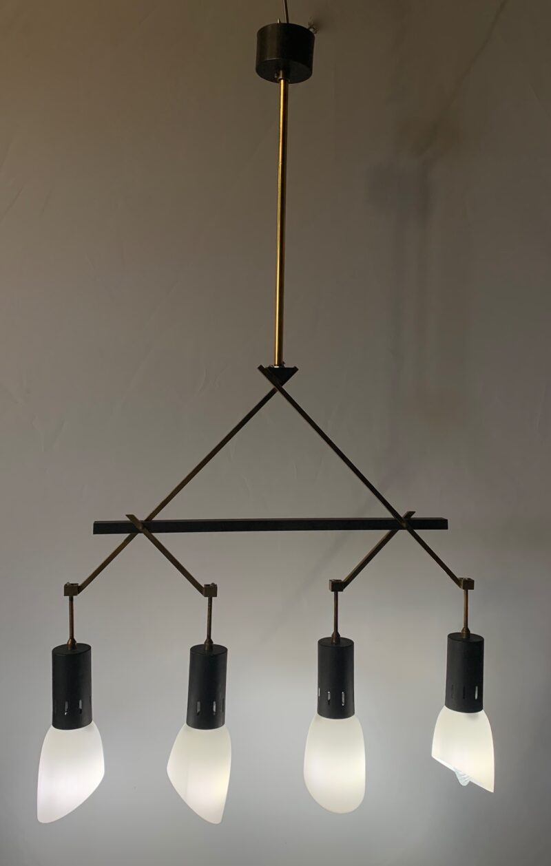 Lampadario in vetro di Murano vintage ditta Seguso - immagine 6