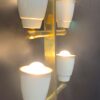 6 luci color panna con struttura ottone I